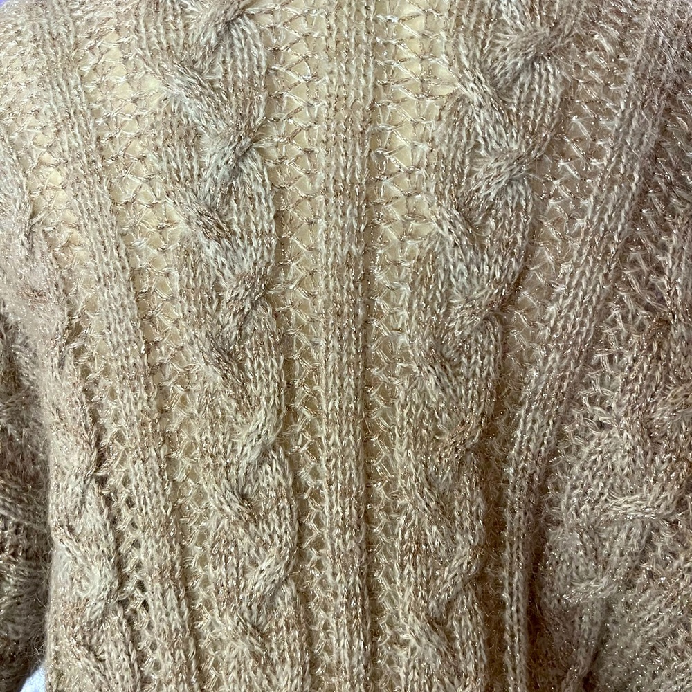 Express Grey Waterfall sweater with gold weave - Women’s small - Picture 4 of 7